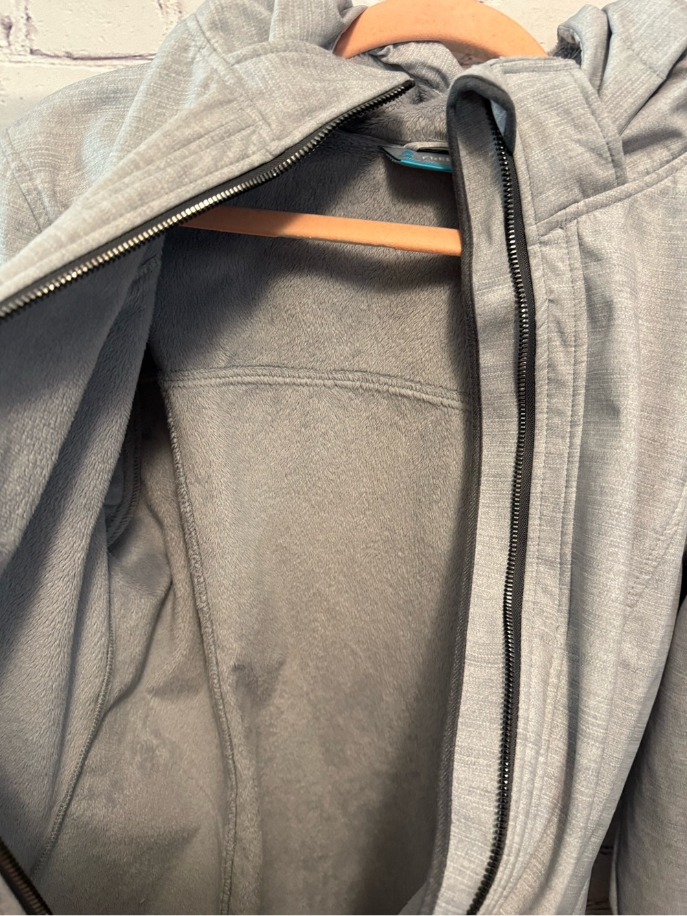 Free Country Light Gray Fleece-Lined Hooded Zip Jacket - Picture 6 of 11